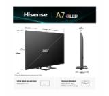 Hisense 50" A7Q, 4K Ultra HD 3840x2160, QLED, FALD, Quantum Dot, HDR 10+, HLG, Dolby Vision, Dolby Atmos, Smart TV, WiFi 5GHz, WiFi Direct, BT, Anyview Cast, 3xHDMI, 2xUSB, LAN, CI+, DVB-T2/C/S2, Black