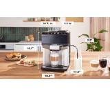 Bosch TPE40307, SER4, Fully automatic coffee machine VeroCafe 15 bar, TFT display, 9 bev., Silver/Piano black, Ground coffee, AromaDouble Shot, CeramDrive