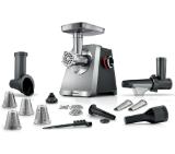 Bosch MFWS860M, SER8, Meat mincer, Blocking power: 2500W, 4,5 kg/min, 10-year motor, dishwasher safe, tomato press, 4 grating discs, kebbe att., sausage att., silver black