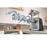 Bosch MFWS835M, SER8, Meat mincer, Blocking power: 2500W, 4,5 kg/min, 10-year motor, dishwasher safe, tomato press, kebbe att., sausage att., silver black