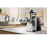 Bosch MFWS835M, SER8, Meat mincer, Blocking power: 2500W, 4,5 kg/min, 10-year motor, dishwasher safe, tomato press, kebbe att., sausage att., silver black