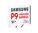 Samsung 256GB micro SD Card P9 Express UHS-I Read 65K IOPS, UHS-I 2K IOPS - Write 52K IOPS, UHS-I 2K IOPS Class 10 U3 V30 A1