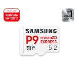Samsung 512GB micro SD Card P9 Express UHS-I Read 65K IOPS, UHS-I 2K IOPS - Write 52K IOPS, UHS-I 2K IOPS Class 10 U3 V30 A1