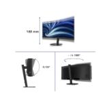 Philips 34B2N3500C, 34" Curved 1500R, VA, WLED, 3440x1440@120Hz, 4ms GtG, 350cd m/2, 3500:1, 50M:1 DCR, Adaptive Sync, FlickerFree, SoftBlue, 5Wx2, Tilt, Height Adjust, Swivel, 2xHDMI, DP, USB hub