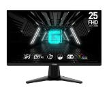 MSI G255F Gaming Monitor, 24.5", 1ms, 180Hz Rapid IPS, 1920x1080 FHD, AMD FreeSync Premium, Night Vision, Anti-Flicker, Less Blue Light, 300nits AG, 16.7M, 1000:1, 100M:1, DP(1.2a), 2xHDMI (2.0b), Headphone out, Tilt, VESA 100, Black, 3.24kg