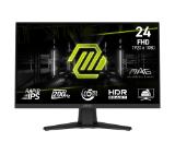 MSI MAG 244F Gaming Monitor, 23.8", 0.5ms, 200Hz Rapid IPS, 1920x1080, AMD FreeSync Premium, AI Vision, Console Mode, HDR Ready, 300nits AG, 1.07B, 1000:1, 100M:1, DP(1.2a), HDMI(2.0b), Headphone out, Tilt, VESA 100, Black, 2.9kg