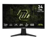 MSI MAG 245C X24 Gaming Monitor, 23.6", 1ms, 240Hz Curve 1500R VA, 1920x1080, AMD FreeSyncPremium, AI Vision, Console Mode, HDR Ready, 300nits AG, 1.07B, 3000:1, 100M:1, DP(1.2a), 2xHDMI(2.0b), Headphone out, Tilt, VESA 100, Black, 3.2kg