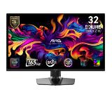 MSI MAG 322UP QD-OLED E16 Gaming Monitor, 31.5", 0.03ms, 165Hz, 3840x2160, G-SYNC, AMD FreeSync Premium Pro, AI Vision, Console Mode, ClearMR 10000, HDR True Black 400, Type-C(15W PD), DP(1.4a), 2xHDMI(2.1), Pivot, Heigh Adj., VESA 100, Black, 7.7kg