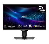 MSI MAG 274UPDF E16M Gaming Monitor, 27", 0.5ms, Dual Mode 320Hz and 4K 160Hz Rapid IPS with Mini-LED, 3840x2160, G-SYNC, AMD FreeSync Premium, AI Vision, Console Mode, HDR 1000, Type-C(15W PD), DP(1.4a), 2xHDMI(2.1), Pivot, Heigh Adj., VESA, Black, 7.5k