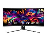 MSI MPG 341CQPX QD-OLED Gaming Monitor, 34", 0.03ms, 240Hz Curve 1800R, 3440x1440, G-SYNC, KVM, AI Vision, Console Mode, ClearMR 13000, HDR True Black 400, Type-C(98W PD), DP(1.4a), 2xHDMI(2.1), USB Hub, Heigh Adj., VESA 100, Black, 8.8kg