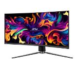 MSI MPG 341CQPX QD-OLED Gaming Monitor, 34", 0.03ms, 240Hz Curve 1800R, 3440x1440, G-SYNC, KVM, AI Vision, Console Mode, ClearMR 13000, HDR True Black 400, Type-C(98W PD), DP(1.4a), 2xHDMI(2.1), USB Hub, Heigh Adj., VESA 100, Black, 8.8kg
