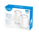 Cudy M3000 (2-Pack) AX3000 Wi-Fi 6 Mesh Dual-Band 2402Mbps at 5GHz + 574Mbps at 2.4GHz