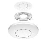 Cudy AP3000 Wi-Fi 6 2.5G Access Point AX3000 Dual Band Ceiling Mount Wi-Fi 6 Access Point, Chipset MT7981, 802.11ax/ac/a/b/g/n, 2402Mbps at 5GHz + 574Mbps at 2.4GHz, 1 x 2.5G RJ45 Port, MU-MIMO, Support 12V DC or 802.3at PoE or Passive PoE, Internal Ant