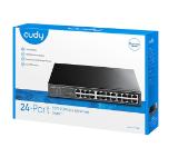 Cudy FS1024 24-Port 10/100 Mbps Metal Switch, 24 10/100 Mbps RJ45 Ports, Rack-mountable Steel Case