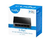 Cudy GS105 5-Port Gigabit Metal  Switch, 5 10/100/1000M RJ45 Ports, Desktop Metal Case