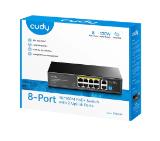 Cudy FS1010P 8-Port 10/100M PoE+ Switch with 2 Uplink Ports 120W 8-Port 10/100M PSE RJ-45 +2 RJ45 10/100M Uplink Port Unmanaged PoE+ Switch, Steel Case, 120W Internal Power Supply