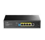 Cudy GS1005PTS1 5-Port Gigabit PoE+ Switch with 1 SFP Port 120W5-Port 10/100/1000M PoE+ Switch 120W, 4-Port 10/100/1000M PoE+ ports, Fanless, 120W Internal Power Supply