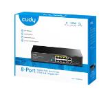 Cudy GS1010PS2 8-Port Gigabit PoE+ Switch with 2 Gigabit Uplink ports and 2 Gigabit SFP slot 120W 8-10/100/1000 BASE-T Gigabit ports, 2-Port 10/100/1000 BASE-T Gigabit Uplink ports, 2-1000 BASE-X SFP Slot, 120W Internal Power Supply