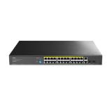 Cudy GS1026PS2 24-Port Gigabit PoE+ Switch with 2 Uplink Gigabit Ports and 2 Gigabit SFP Slots 300W24-10/100/1000 BASE-T Gigabit ports, 2-Port 10/100/1000 BASE-T Gigabit Uplink ports, 2-1000 BASE-X SFP Slot, 24-port IEEE 802.3at PoE+ Injector