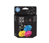 HP 302/304 Tri-color/Black Ink Cartridge 2-Pk