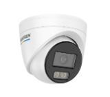 HikVision 4 MP ColorVu 3.0 Fixed Turret Network Camera, 2.8 mm, F1.0, IR, White Light up to 30m, H.265+, IP67, built-in microphone, 12Vdc/PoE 6W