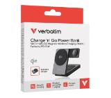 Verbatim Foldable 3-in-1 Qi2 Magnetic Wireless Power Bank 5000 mAh Grey