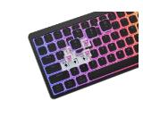Genesis Gaming Keyboard Thor 430 TKL, US, RGB Mechanical Outemu, Pink, Silent, Hot Swap Slim, Black