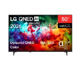 LG 50QNED71B3B., 50" 4K QNED MiniLED Smart TV, 3840x2160, DVB-T2/C/S2, Alpha 7 AI Processor, HDR10 / HLG, webOS 26 ThinQ, VRR / ALLM / HGiG, 4K Super Upscaling, WiFi 5, Bluetooth 5.3, AirPlay 2, LAN, CI, HDMI, AI Sound Pro, Google Cast, 2 pole Stand