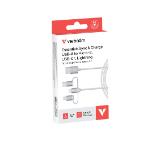 Verbatim Sync & Charge Cable 3-in-1 USB-A to Micro-B/USB-C/Lightning 18W 100cm - White