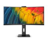 Philips 34B1U5600CH, 34" Curved 1500R, VA, WLED, 3440x1440@120Hz, 4ms GtG, 350cd m/2, 3000:1, 50m:1 DCR, Adaptive Sync, FlickerFree, Low Blue Mode, 5Wx2, Webcam 5MP, Tilt, Height Adjust, Swivel, HDMI, DP, USB hub, KVM, RJ45