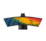 Philips 34B1U5600CH, 34" Curved 1500R, VA, WLED, 3440x1440@120Hz, 4ms GtG, 350cd m/2, 3000:1, 50m:1 DCR, Adaptive Sync, FlickerFree, Low Blue Mode, 5Wx2, Webcam 5MP, Tilt, Height Adjust, Swivel, HDMI, DP, USB hub, KVM, RJ45