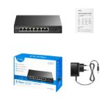 Cudy GS108ES2 8-Port Gigabit Easy-Managed Switch 10/100/1000M RJ45 Ports 2 Gigabit SFP ports Desktop Metal Case Local management via Web GUI support STP/RSTP MAC Management Cudy Cloud APP